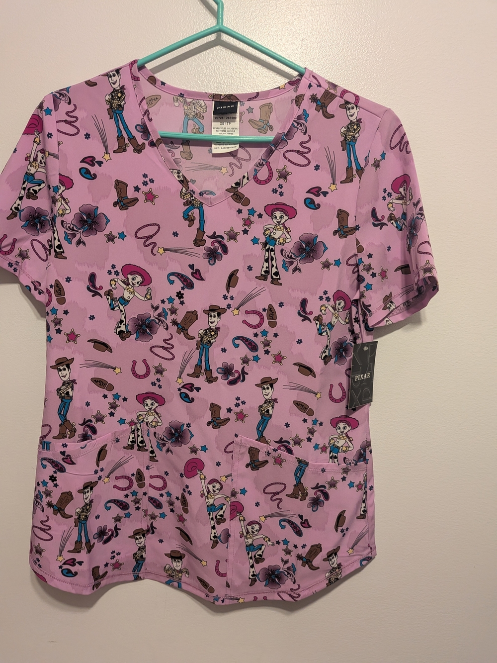 Pixar Jessie Graphic V-Neck Short Sleeve Top - Lilac